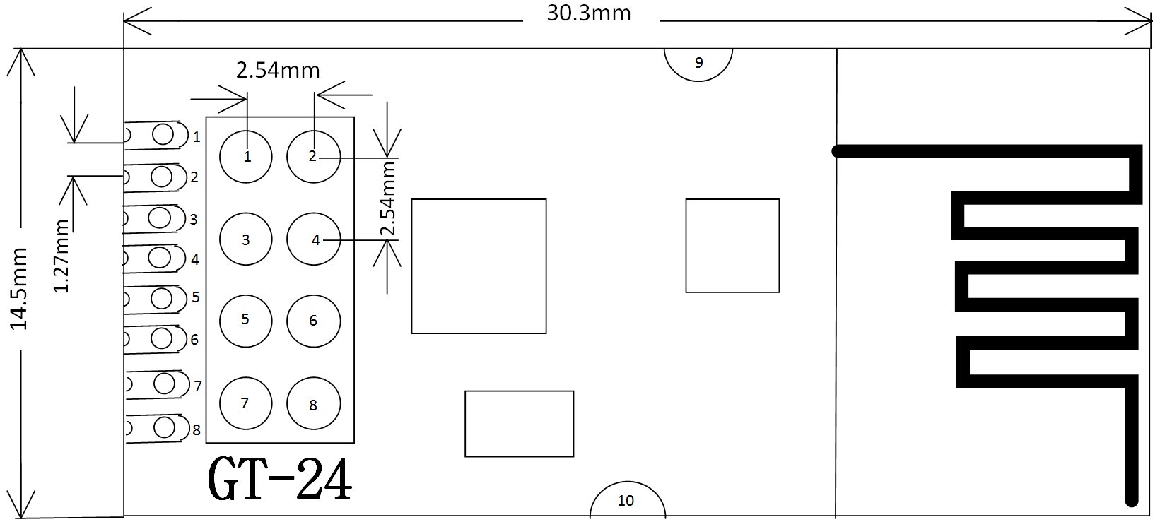 nRF24L01 2.4GHz Wireless Module (1km) 102100 Other by www.smart